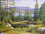 Landscape, picture from Local lore museum, Murmansk, photo: Saprykin, 400x305p, 42kb