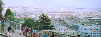 The view to Paris by Sacre-Coeur, Central stair, photo: Trubina, 500x247p, 36kb